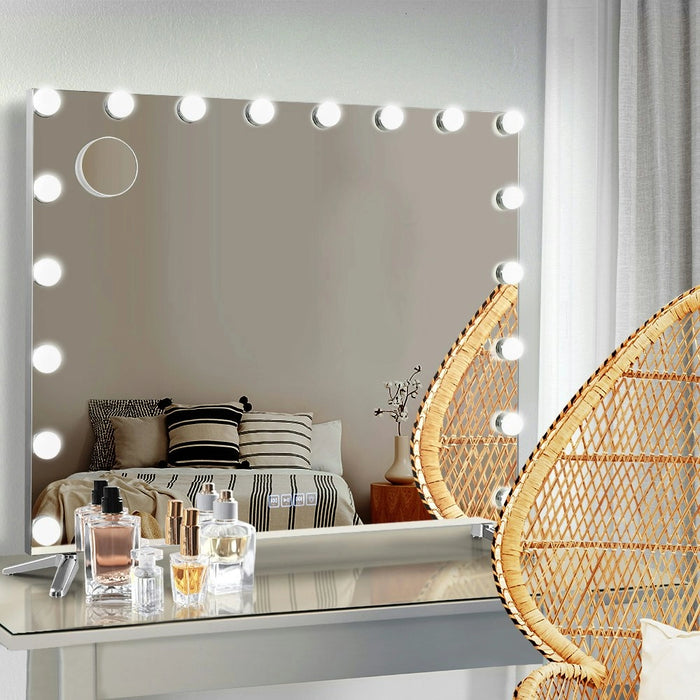 Bluetooth Makeup Mirror 80x65cm Hollywood Vanity with LED Light