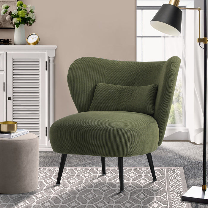 Parisi Luxe Wingback Velvet or Boucle Lounge Chair | Plush Soft Pillow Cushion Stunning Armchair | 3 Finishes