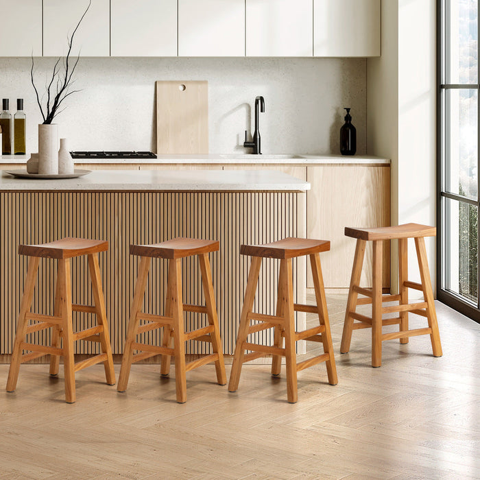 Set of Four Centrum Haio Wooden Barstools | Four Japenese Style Wooden Counter Bartsools | 2 Finishes