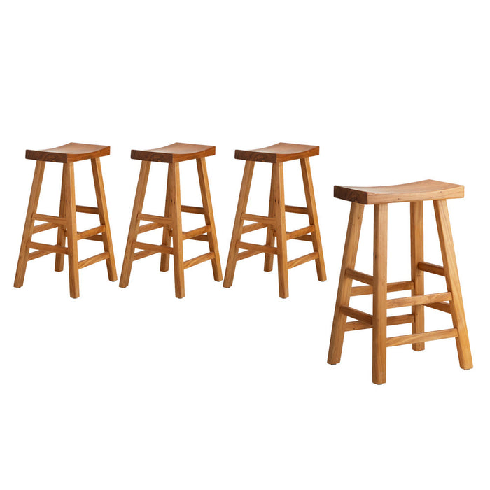 Set of Four Centrum Haio Wooden Barstools | Four Japenese Style Wooden Counter Bartsools | 2 Finishes