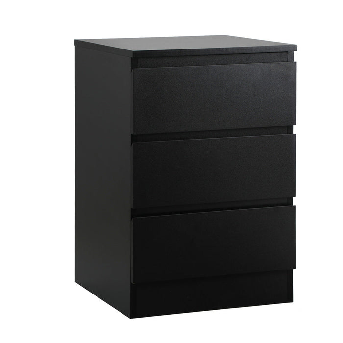 Santori Modern Fingerpull Bedside Table | 3 Draw Ample Storage Bedside Cabinet | 3 Finishes