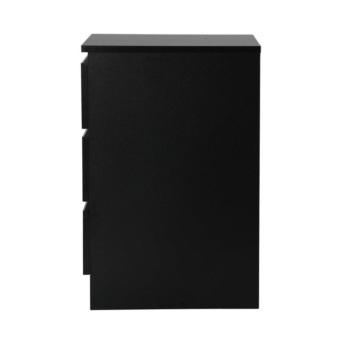 Santori Modern Fingerpull Bedside Table | 3 Draw Ample Storage Bedside Cabinet | 3 Finishes