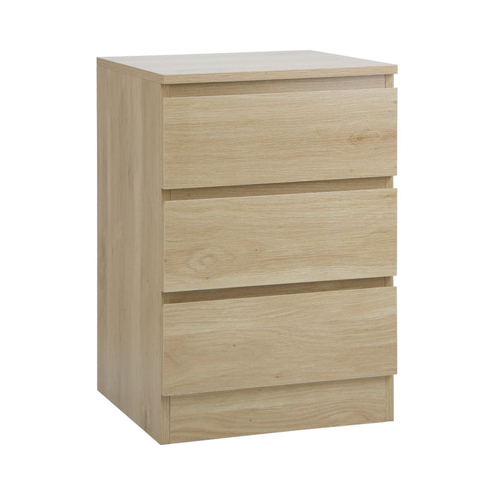 Santori Modern Fingerpull Bedside Table | 3 Draw Ample Storage Bedside Cabinet | 3 Finishes