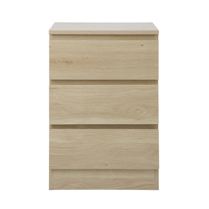 Santori Modern Fingerpull Bedside Table | 3 Draw Ample Storage Bedside Cabinet | 3 Finishes