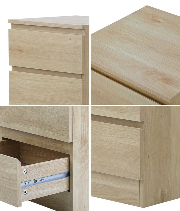 Santori Modern Fingerpull Bedside Table | 3 Draw Ample Storage Bedside Cabinet | 3 Finishes