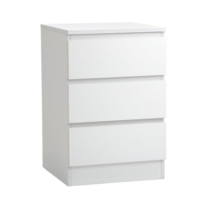 Santori Modern Fingerpull Bedside Table | 3 Draw Ample Storage Bedside Cabinet | 3 Finishes