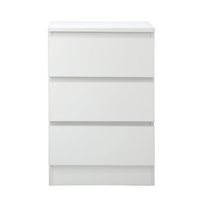 Santori Modern Fingerpull Bedside Table | 3 Draw Ample Storage Bedside Cabinet | 3 Finishes