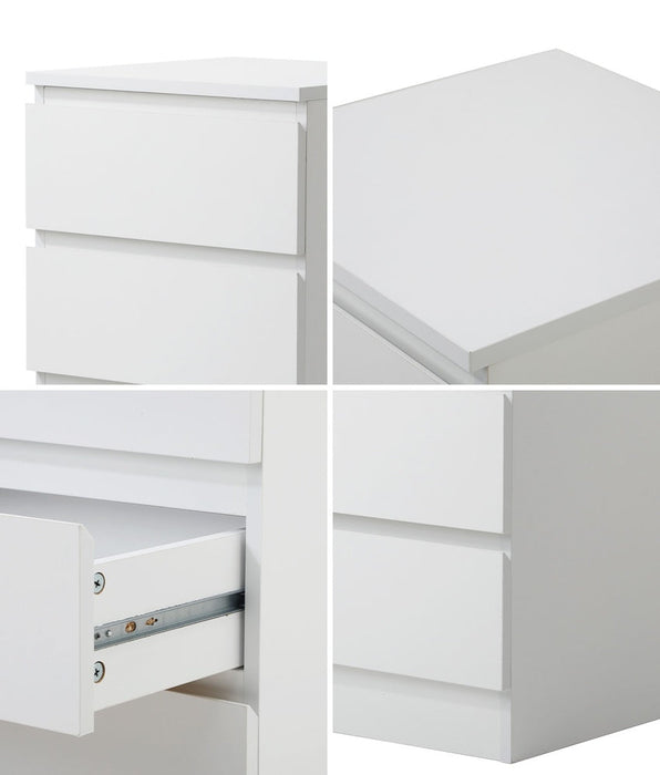 Santori Modern Fingerpull Bedside Table | 3 Draw Ample Storage Bedside Cabinet | 3 Finishes