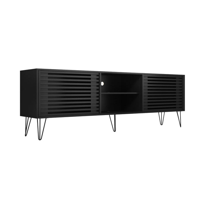 Polizano 180cm Wooden TV Cabinet Entertainment Unit | Modern TV Unit with Storage and Sliding Door | 2 Colours