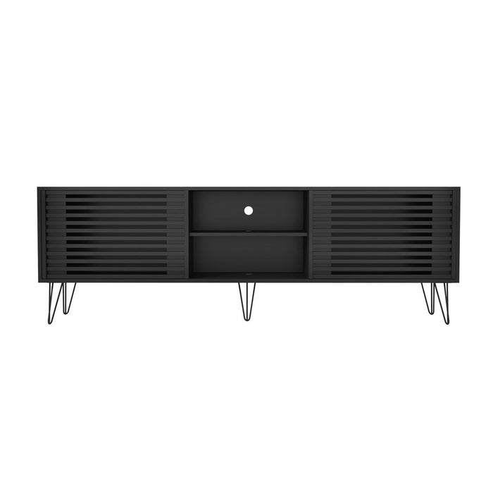 Polizano 180cm Wooden TV Cabinet Entertainment Unit | Modern TV Unit with Storage and Sliding Door | 2 Colours