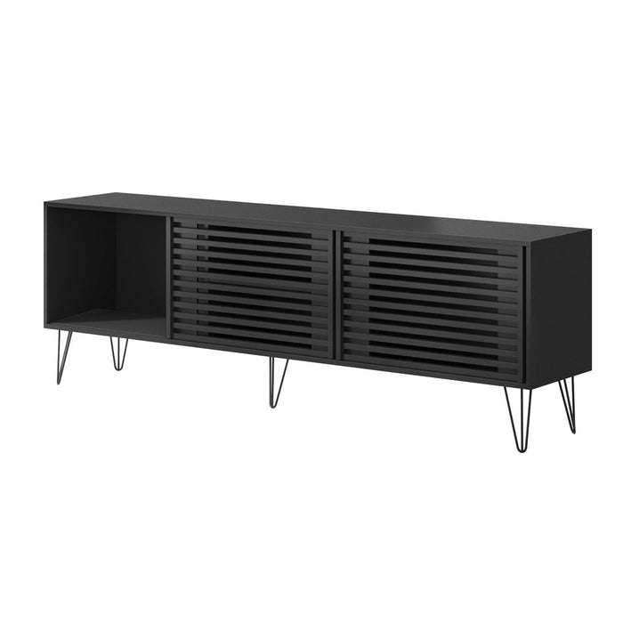 Polizano 180cm Wooden TV Cabinet Entertainment Unit | Modern TV Unit with Storage and Sliding Door | 2 Colours