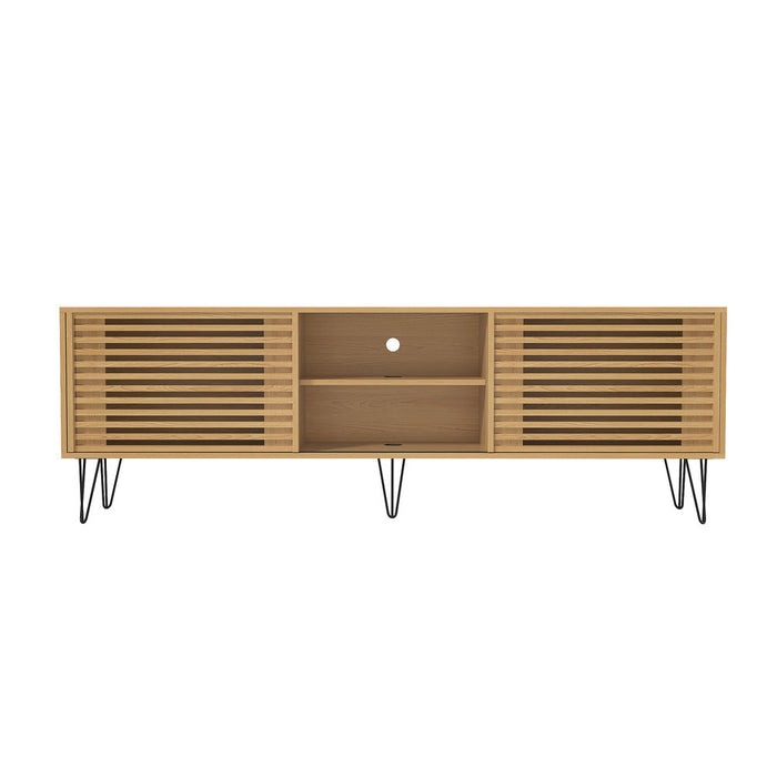 Polizano 180cm Wooden TV Cabinet Entertainment Unit | Modern TV Unit with Storage and Sliding Door | 2 Colours