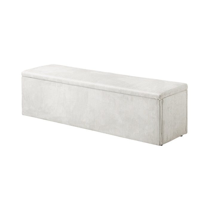 Milo Luxe Premium Two in One XL Ottoman Storage Box and Seating Bench | Cushioned Soft Velvet Ripple Blanket Box