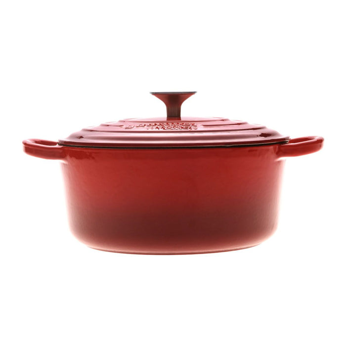 Dutchezy Cast Iron Casserole Dish in Black Cherry Red | 24 or 28cm Sizes