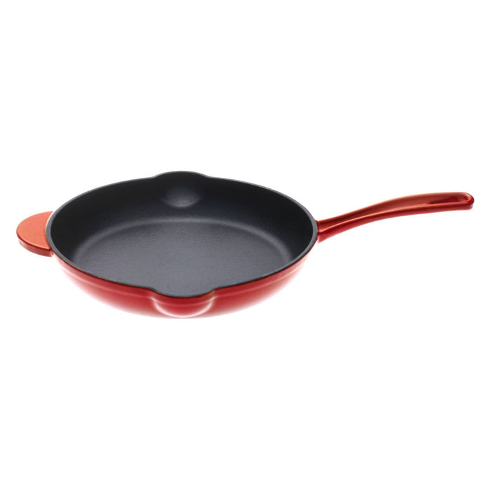 Alaskan 26cm Cast Iron Fry Pan in Black Cherry Red