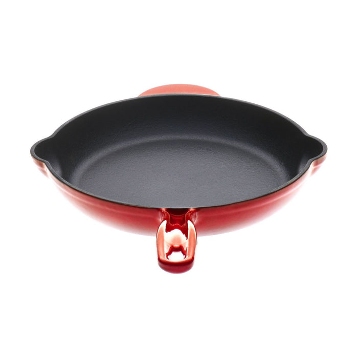 Alaskan 26cm Cast Iron Fry Pan in Black Cherry Red