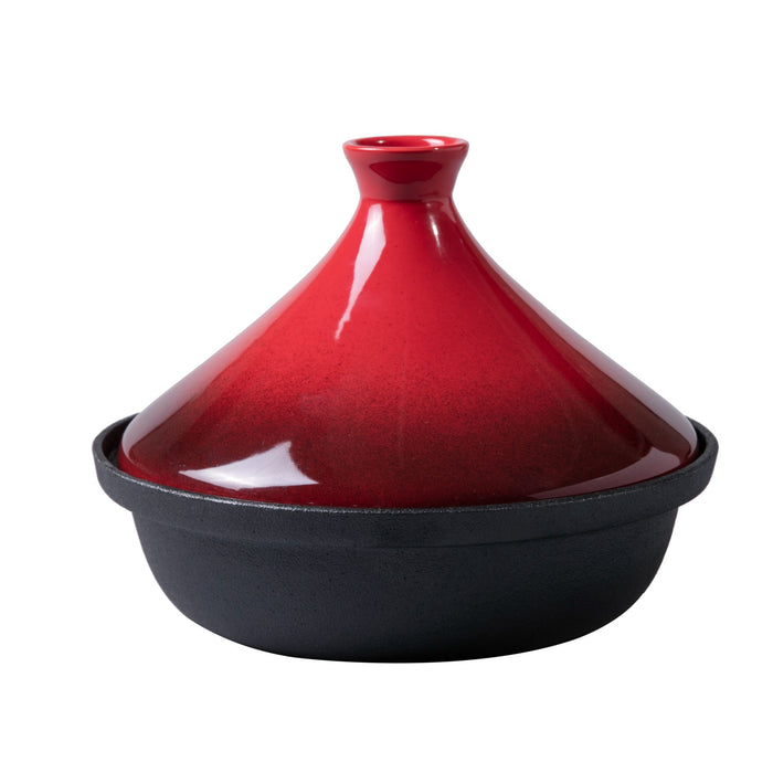 Morrocan Style 25cm Quality Cast Iron Tagine in Red