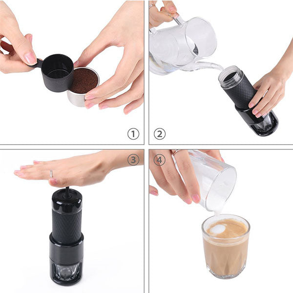 STARESSO Coffee Maker | Portable Espresso Cappuccino Quick Cold Brew Manual Coffee Maker