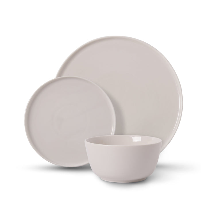 Milano Home 12- Piece Porcelain Dinnerware Set Oat