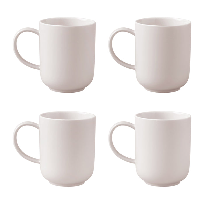 Milan Home 4-Piece Porcelain Mug Set Oat