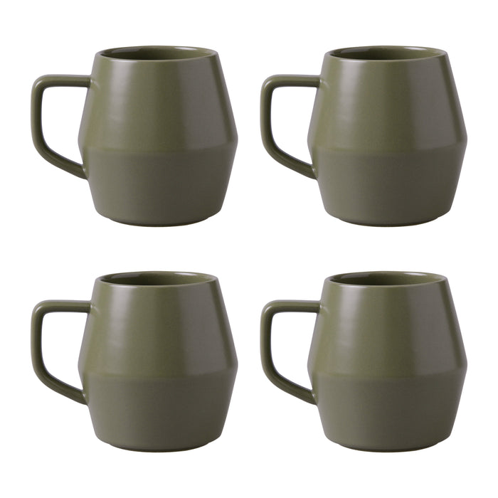 Milano Home 4-Piece Hug Mug Set Olive Green