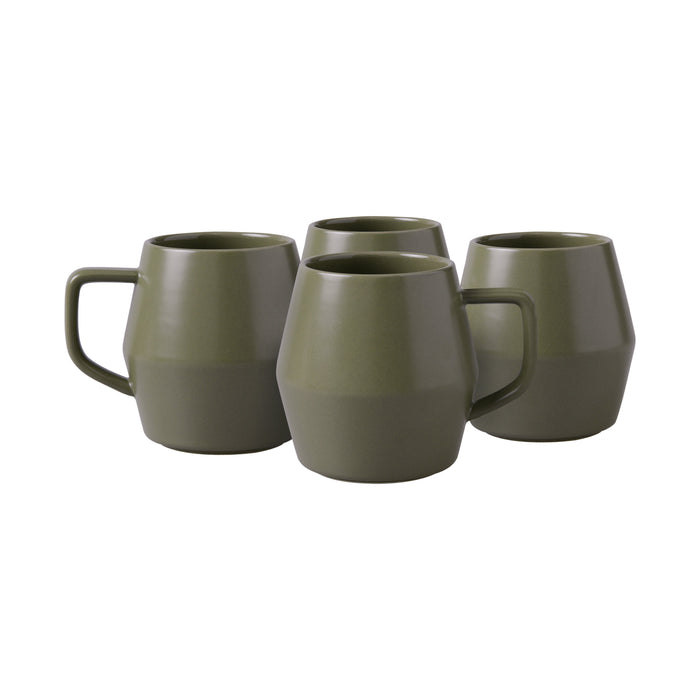 Milano Home 4-Piece Hug Mug Set Olive Green