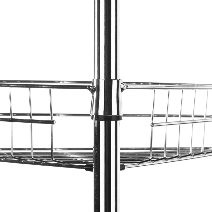 Ezyset Adjustable Telescopic 4 Tier Corner Shower Caddy Rack