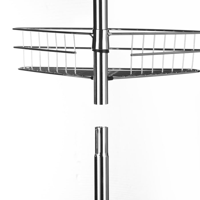 Ezyset Adjustable Telescopic 4 Tier Corner Shower Caddy Rack