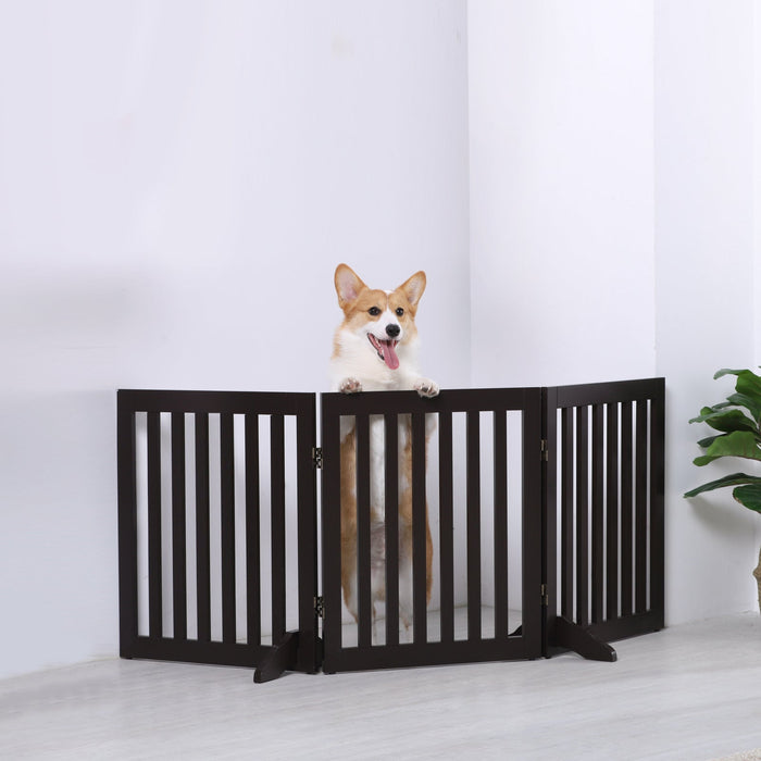 Large Adjustable Freestanding Pet Gate - White