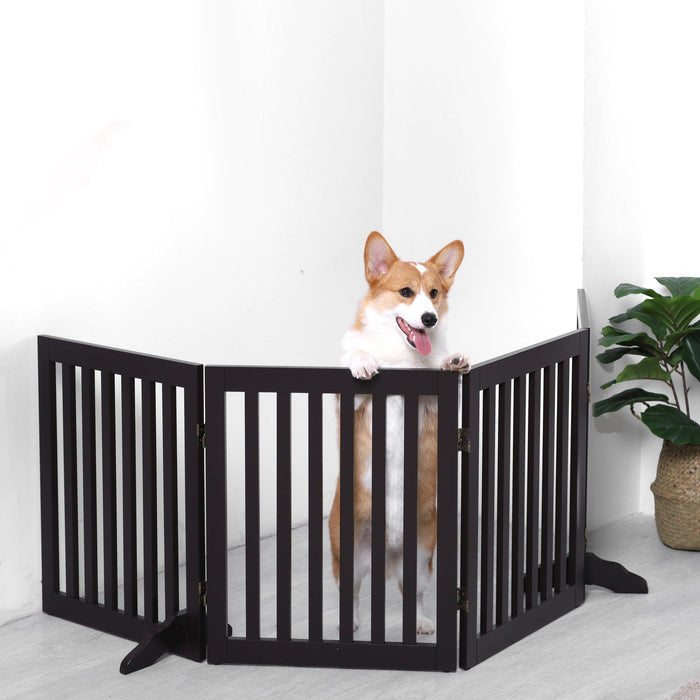 Large Adjustable Freestanding Pet Gate - White