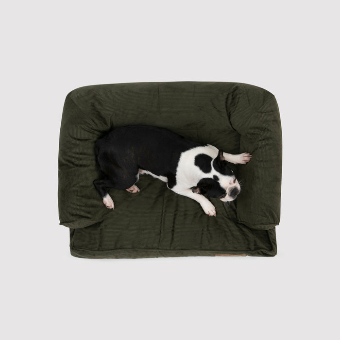 Ripley Corduroy Pet Sofa Bed - Green in 3 Sizes