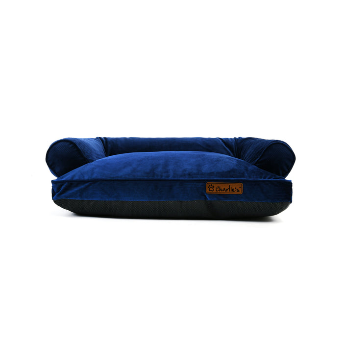 Ripley Corduroy Pet Sofa Bed - Navy in 3 Sizes