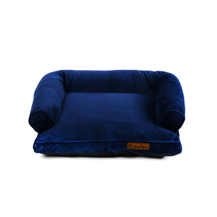 Ripley Corduroy Pet Sofa Bed - Navy in 3 Sizes