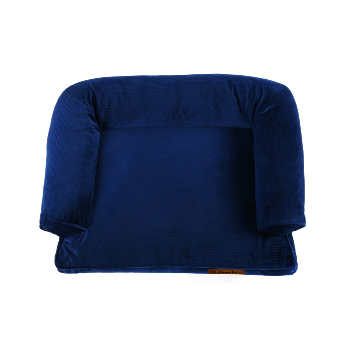 Ripley Corduroy Pet Sofa Bed - Navy in 3 Sizes