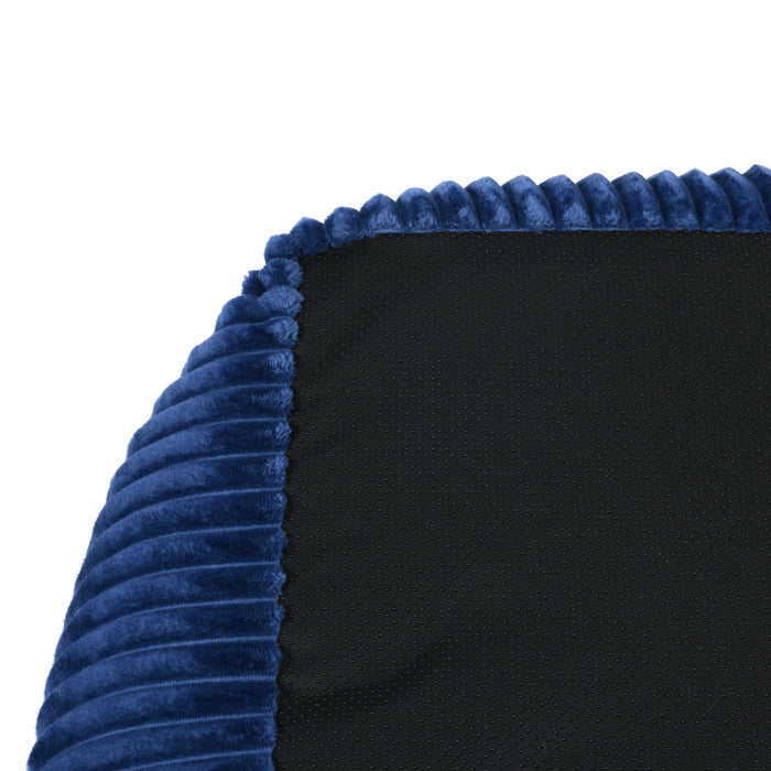 Ascher Plush Corduroy Square Pet Bed Nest - Navy