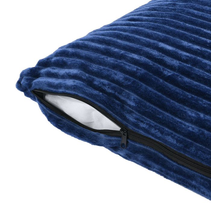 Ascher Plush Corduroy Square Pet Bed Nest - Navy