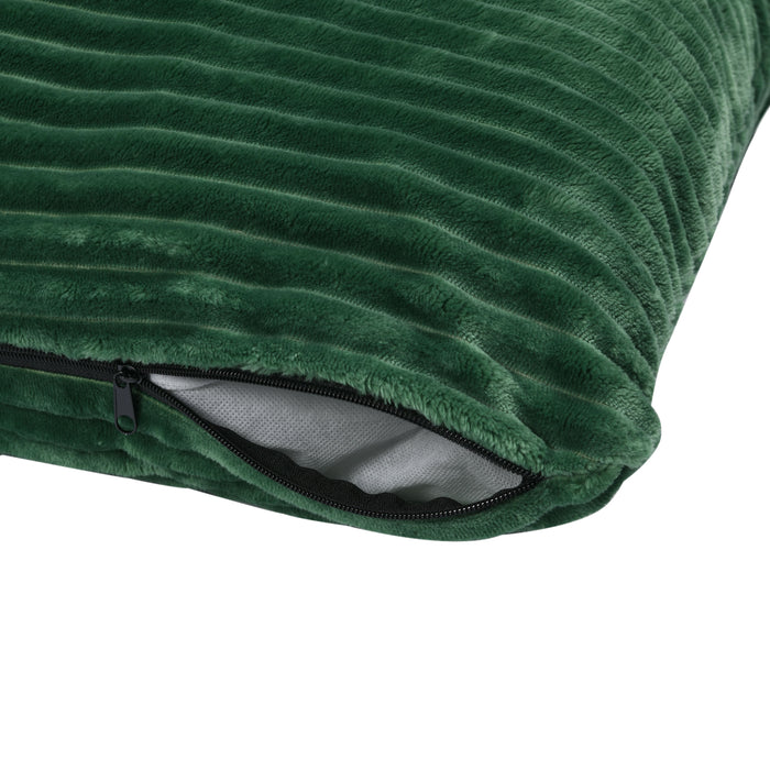 Ascher Plush Corduroy Square Pet Bed Nest Bed - Eden Green