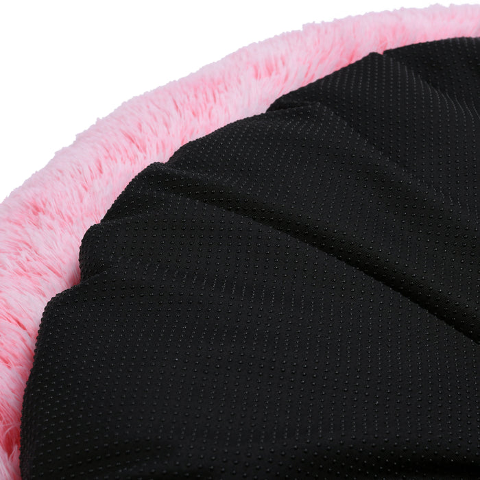 Snookie Hooded Pet Bed in Faux Fur - Ombre Pink in 3 Sizes