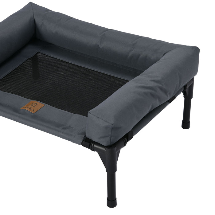 Trampoline Bolster Sofa Pet Bed Grey