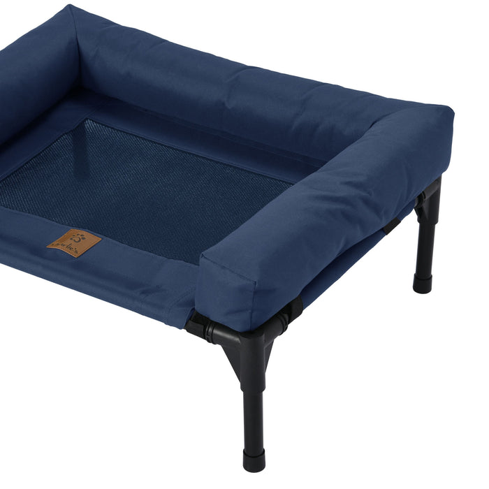 Trampoline Bolster Sofa Pet Bed Blue