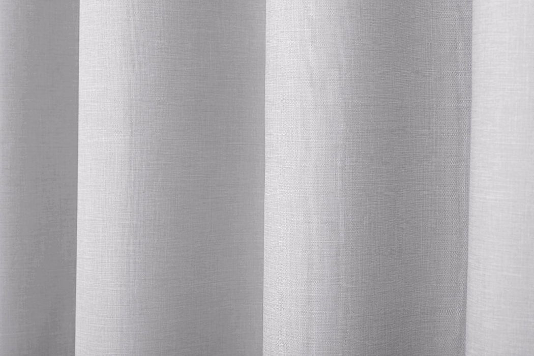 Pair of 233cm Wide 100% Blockout Eyelet Curtains in Grey| 4 Sizes
