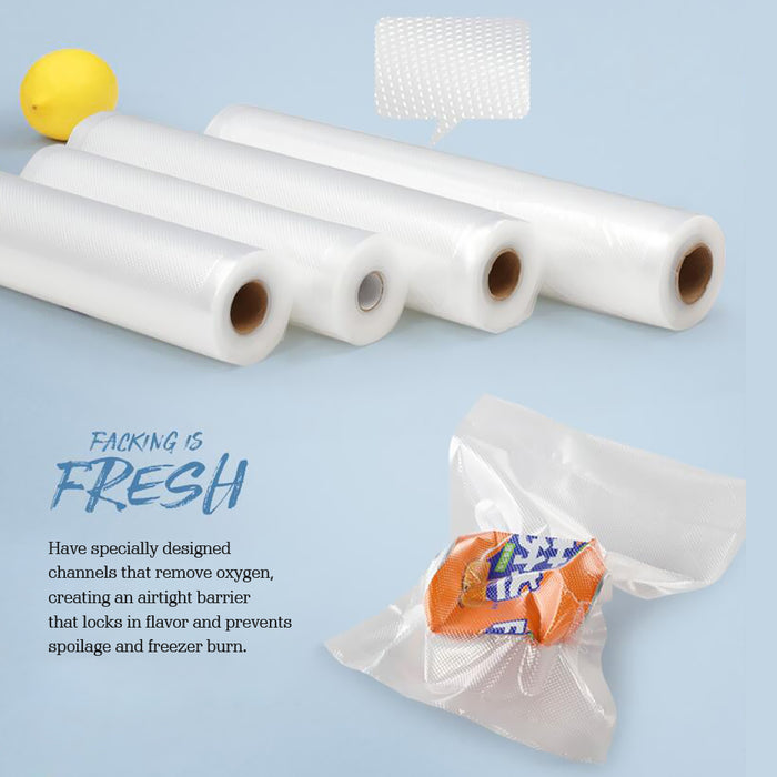 6x Vacuum Food Sealer Bag Bags Foodsaver Storage Saver Seal Commercial Heat Roll