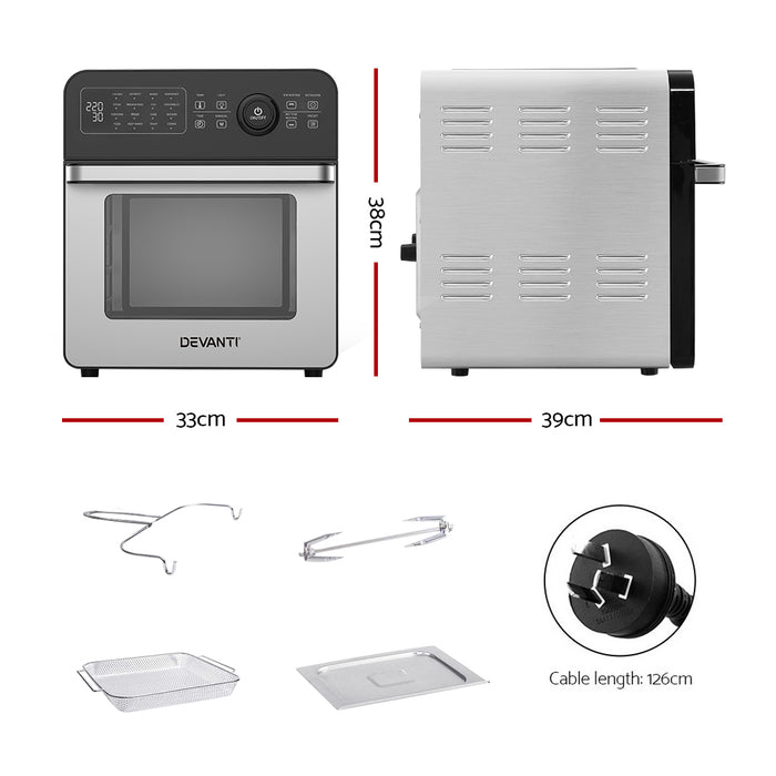 Ultimate LCD  18L Air Fryer Convection Oven with Accessories | All In One Bake Grill Toast Cook and Fry Machine