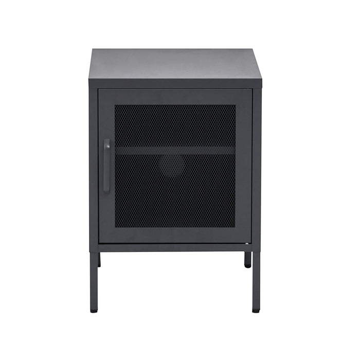 Vozela Mini Metal Shelf Filing Cabinet | Lockable Filing Storage Cabinet in Black