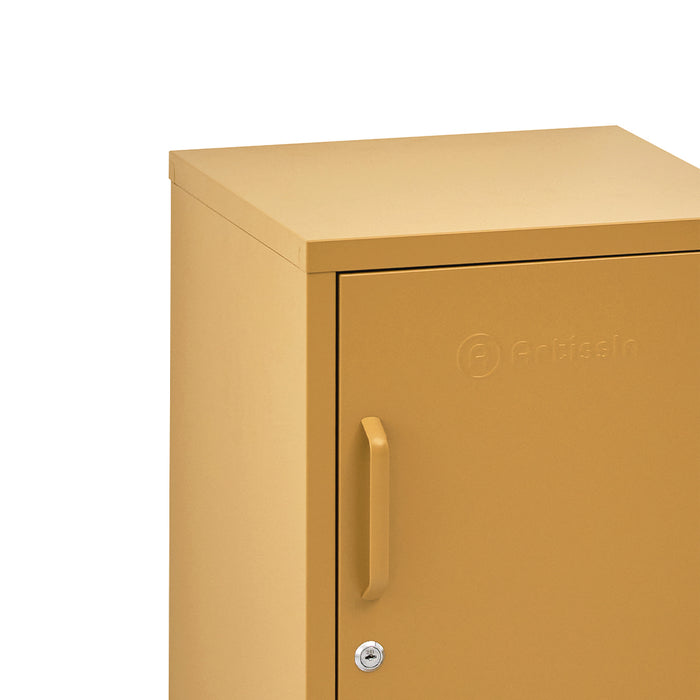 Vozela Metal Shelf Filing Cabinet | Lockable Filing Storage Cabinet in Yellow