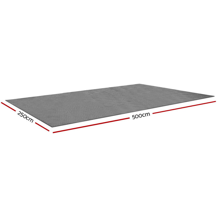 450gsm Quality Thick 5 X 2.5M Camping Floor Mat - Grey