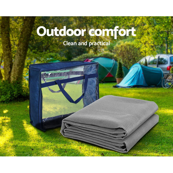 450gsm Quality Thick 5 X 2.5M Camping Floor Mat - Grey