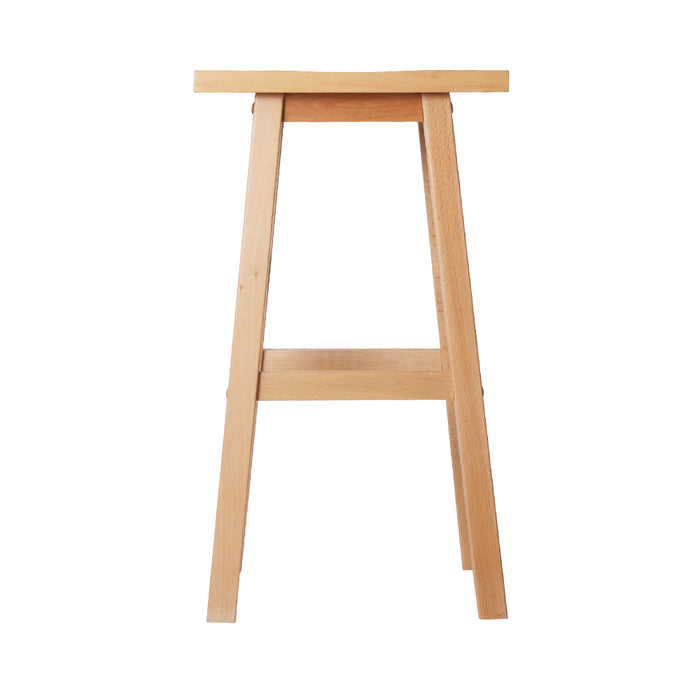 Set of 2 Pazzi Deluxe Backless  Beech Wood Barstools in Natural