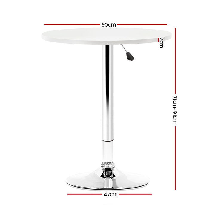 Gianni Modern 47cm Metal White Bar Kitchen Table