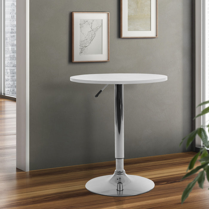 Gianni Modern 47cm Metal White Bar Kitchen Table